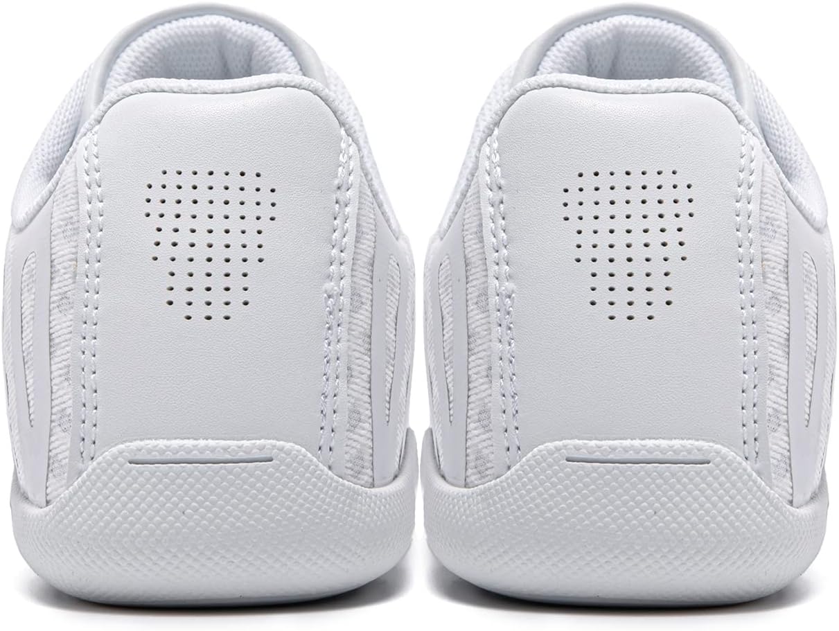 white Cheer Shoes for Womens Cheerleading shoes Girls Youth White Competition Cheerleading Gear Dance Shoe Sports Tennis Training Athletic Flats Breathable Soft comfortable kids cheer sneaker size