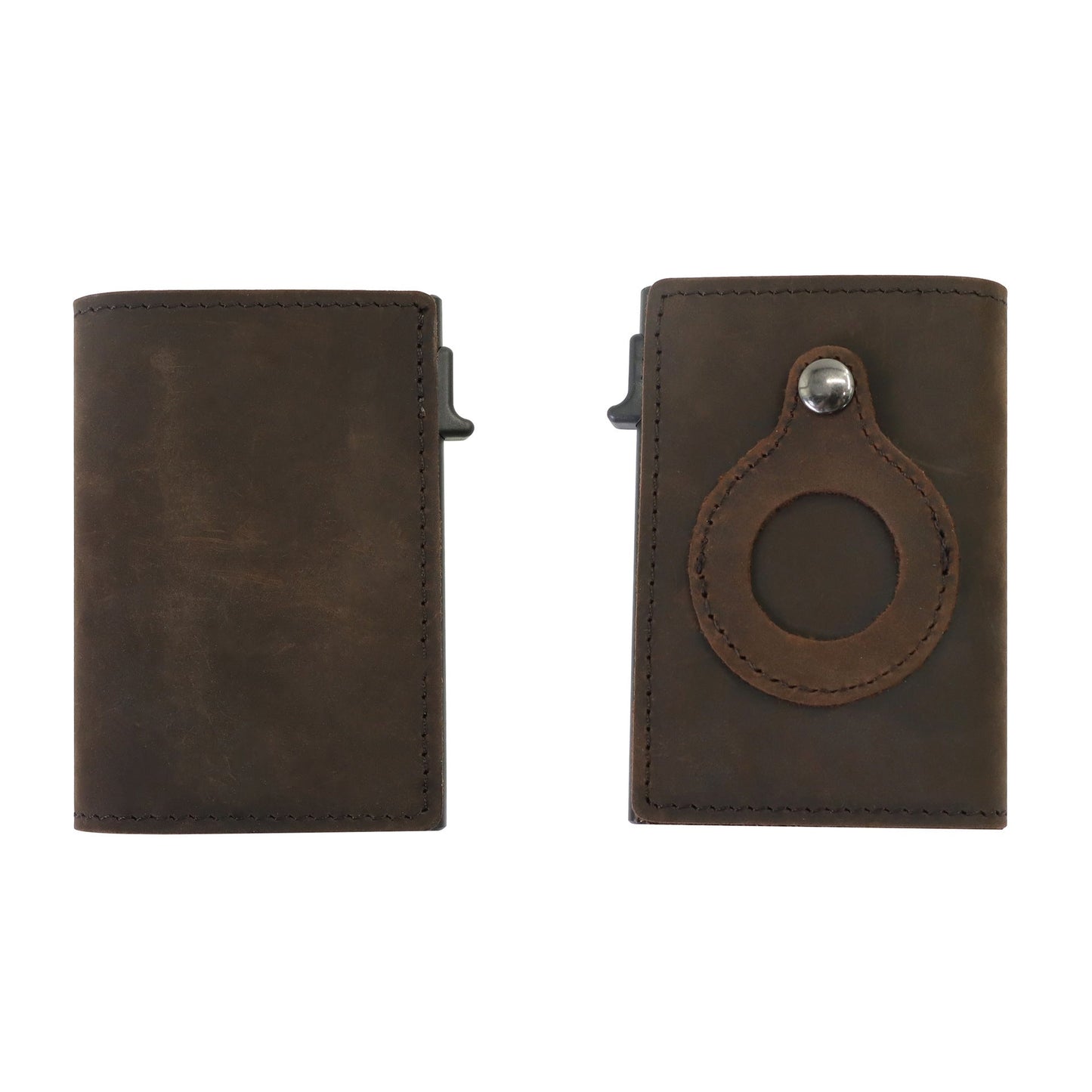 Pop-up leather anti-theft wallet