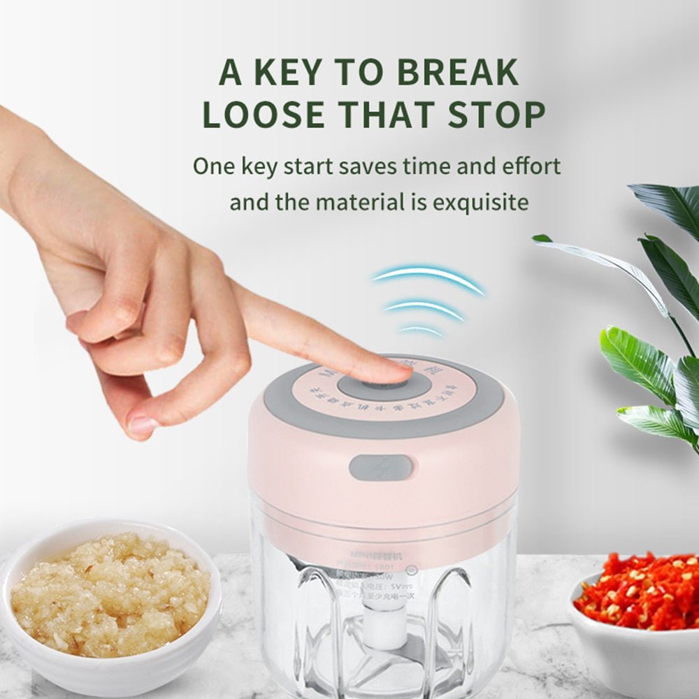 pipicars Mini USB Electric Garlic Masher 100/250ml