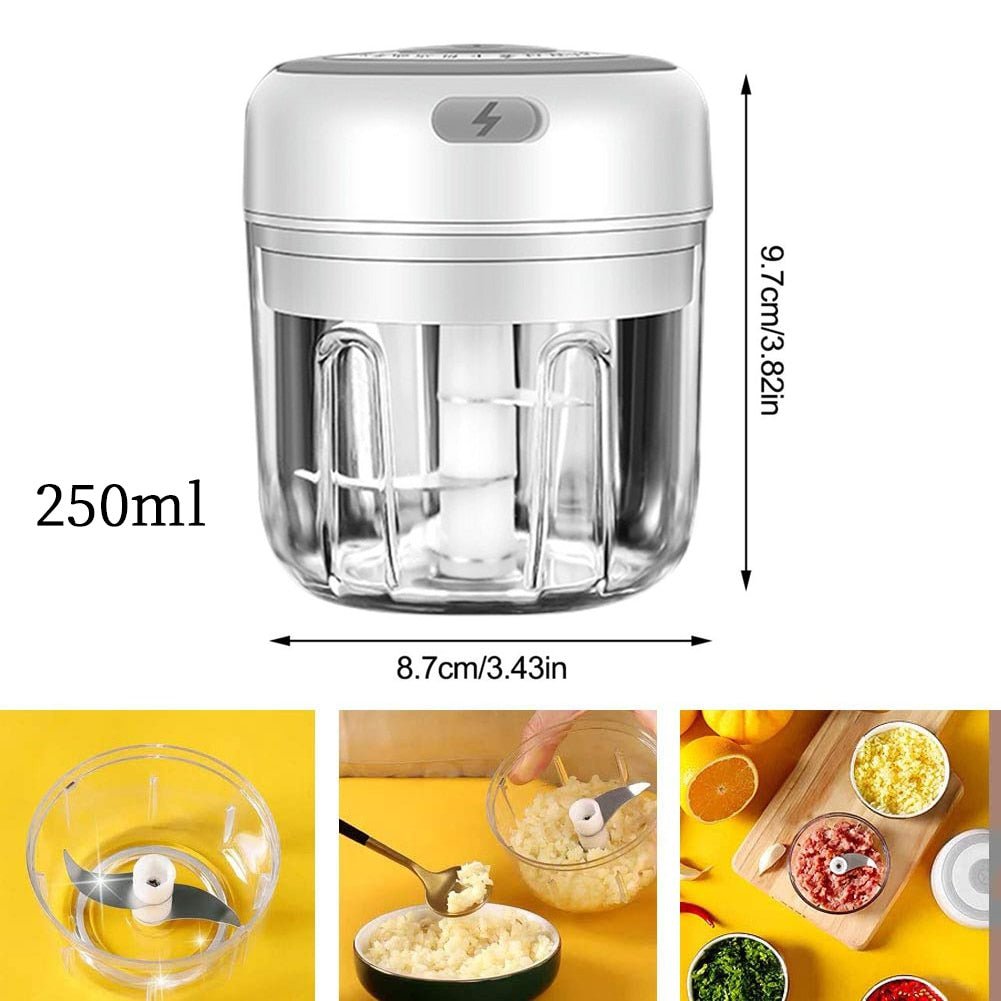 pipicars Mini USB Electric Garlic Masher 100/250ml