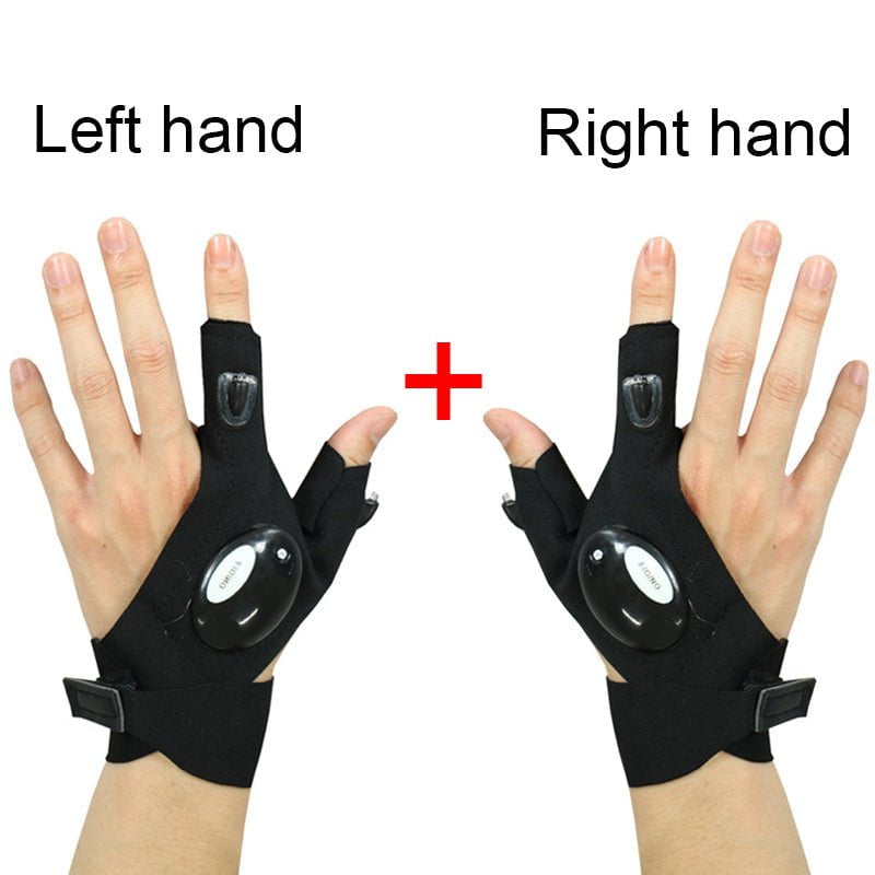 pipicars Outdoor Fingerless strap Night Light Waterproof Gloves