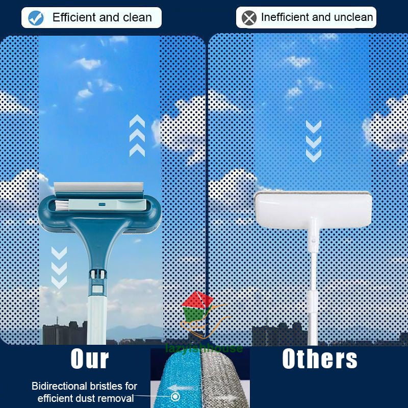 pipicars Glass Cleaning Tools Double-sided Telescopic Rod Window Cleaner