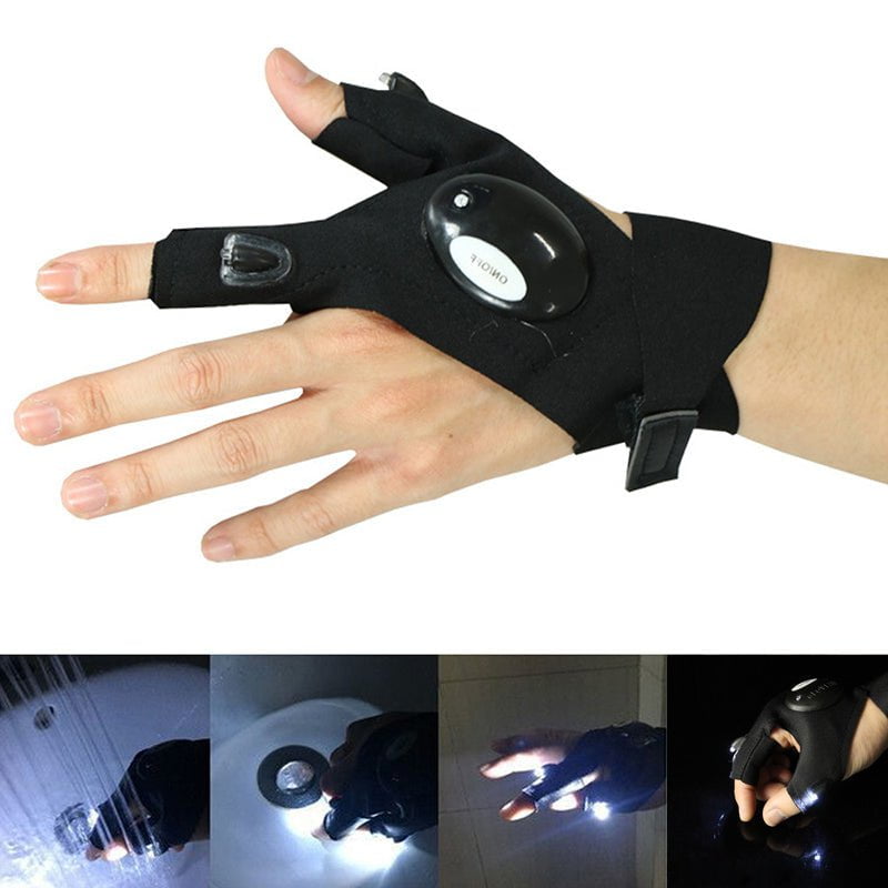 pipicars Outdoor Fingerless strap Night Light Waterproof Gloves