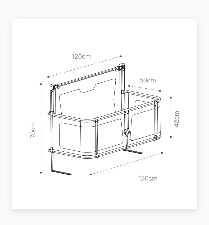 pipicars 3 In 1 Baby Bed Guardrail Crib For 0-36 months Adaptable To Bed