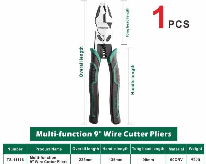 pipicars Store 6''/8''/9'' Multifunction Pliers Set Combination