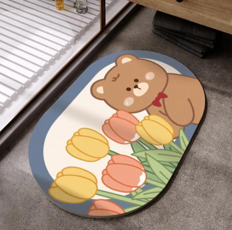 pipicars floor mat diatom mud absorbent soft pad non-slip