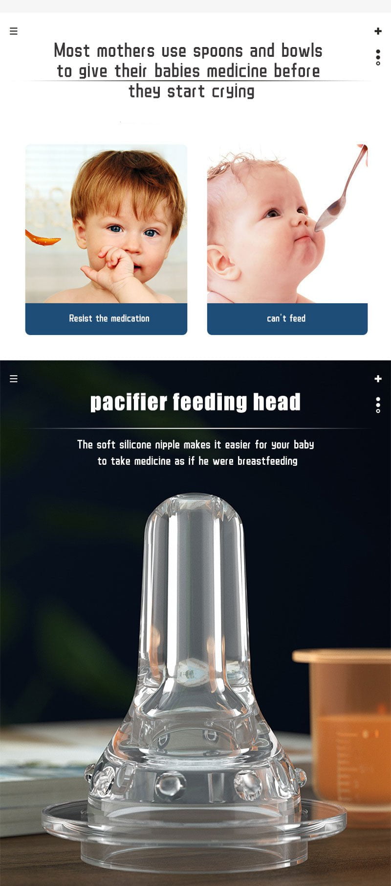 pipicars Baby Medicine Feeder Smart Medicine Dispenser Pacifier Feeder