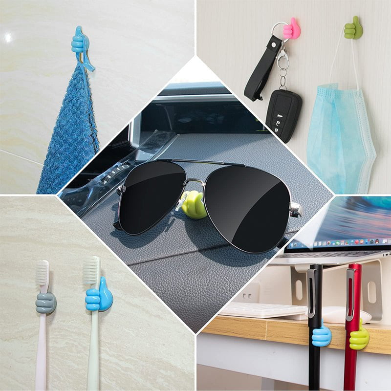 pipicars 10Pcs Key Hook Silicone Thumb Holder Wall
