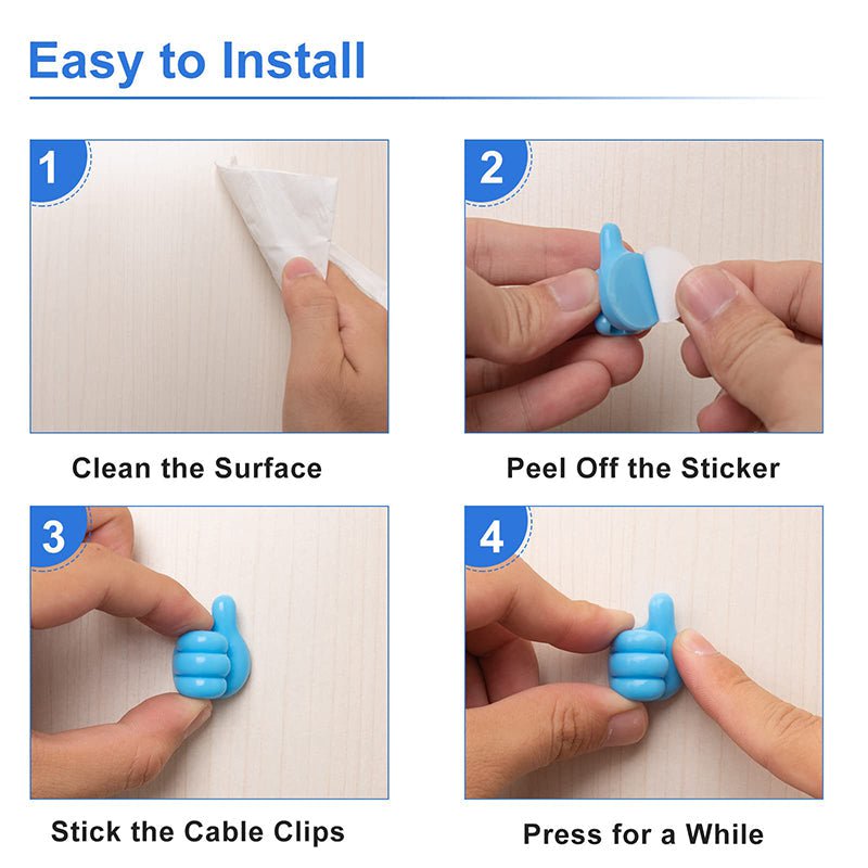 pipicars 10Pcs Key Hook Silicone Thumb Holder Wall