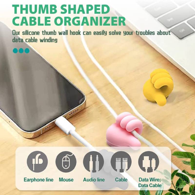 pipicars 10Pcs Key Hook Silicone Thumb Holder Wall
