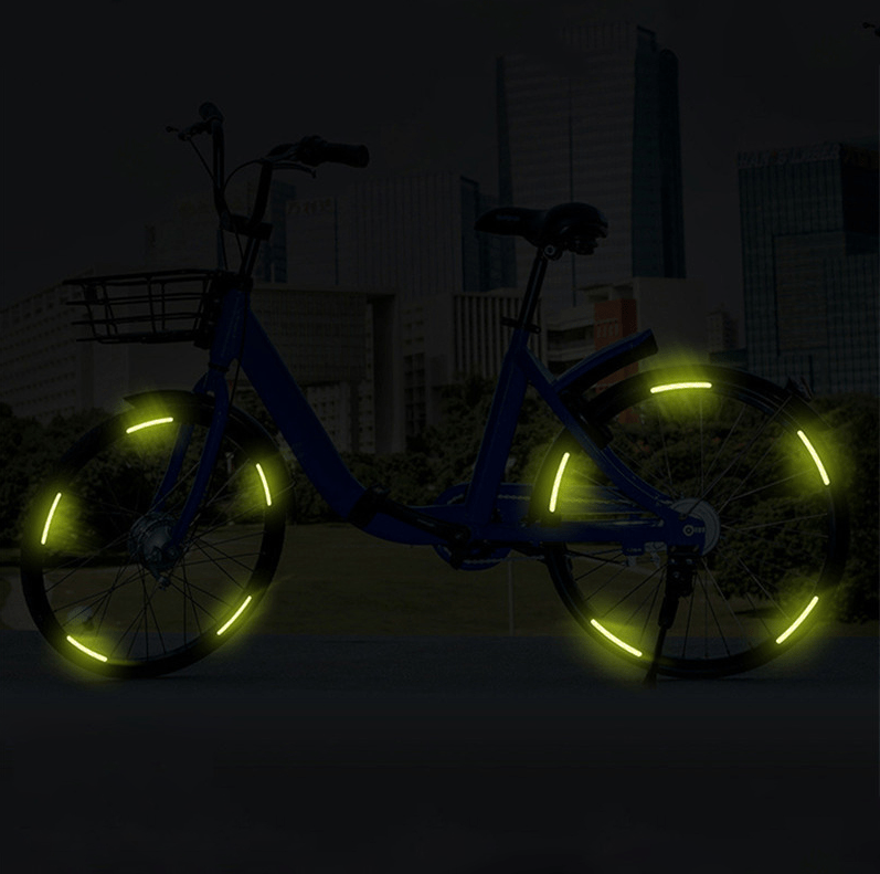 pipicars store 20pcs Car Wheel Hub Reflective Sticker Tire Rim Reflective Strips Luminous