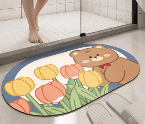pipicars floor mat diatom mud absorbent soft pad  non-slip