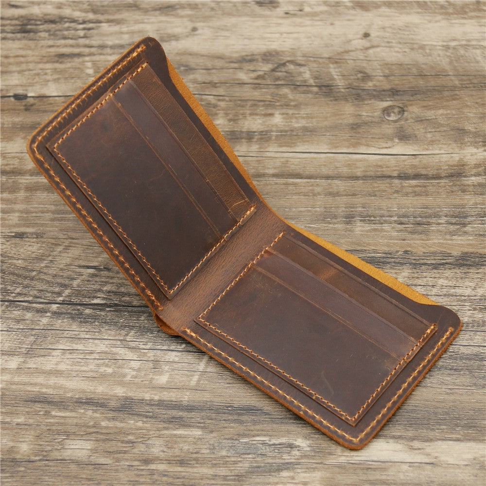 Simple retro leather wallet bag