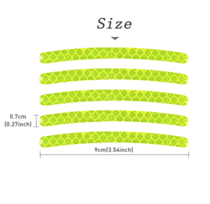 pipicars store 20pcs Car Wheel Hub Reflective Sticker Tire Rim Reflective Strips Luminous