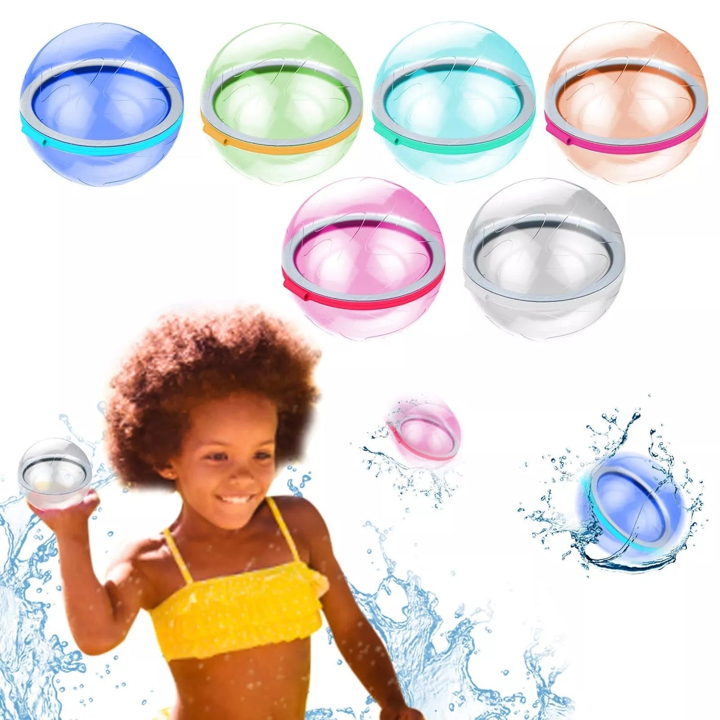 Reusable Bomb Water Balloons 6pcs