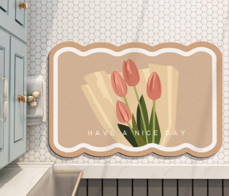 pipicars floor mat diatom mud absorbent soft pad  non-slip