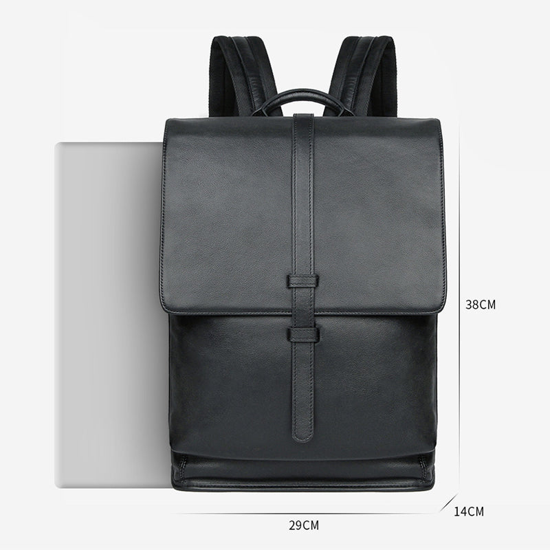 New men's business leather backpack