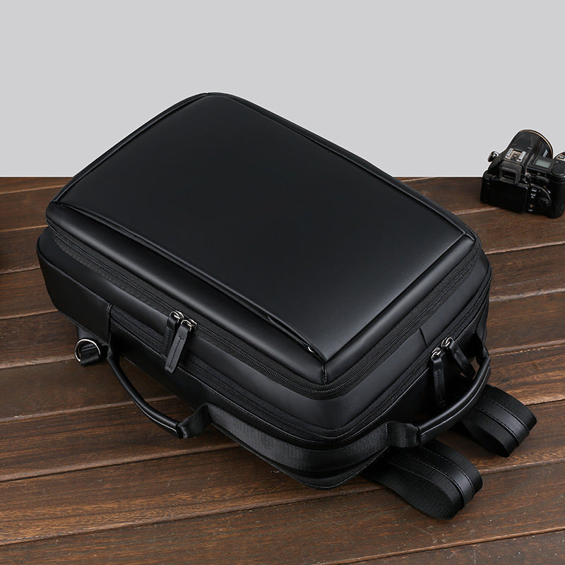 Leather multifunctional backpack