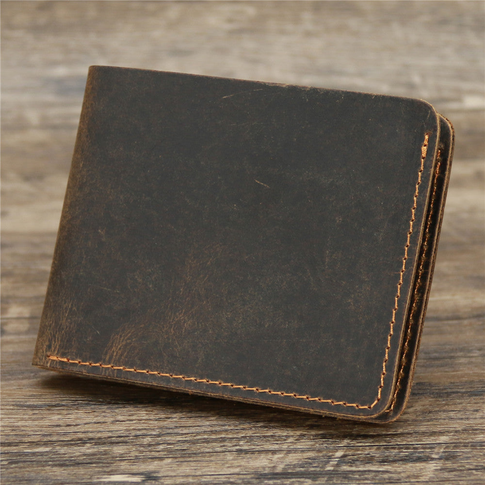 Simple retro leather wallet bag