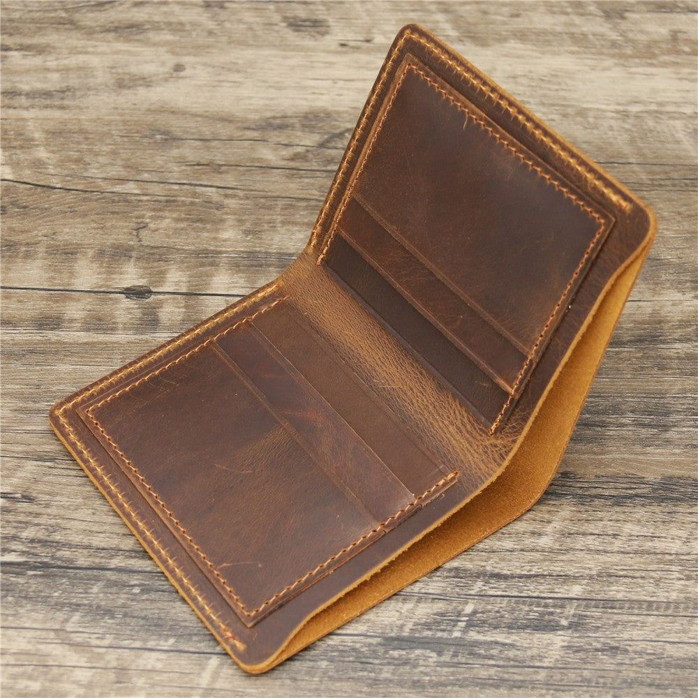 Simple retro leather wallet bag