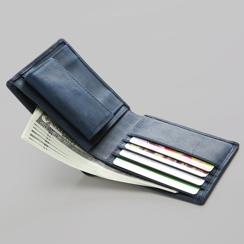 Vintage genuine leather minimalist wallet bag