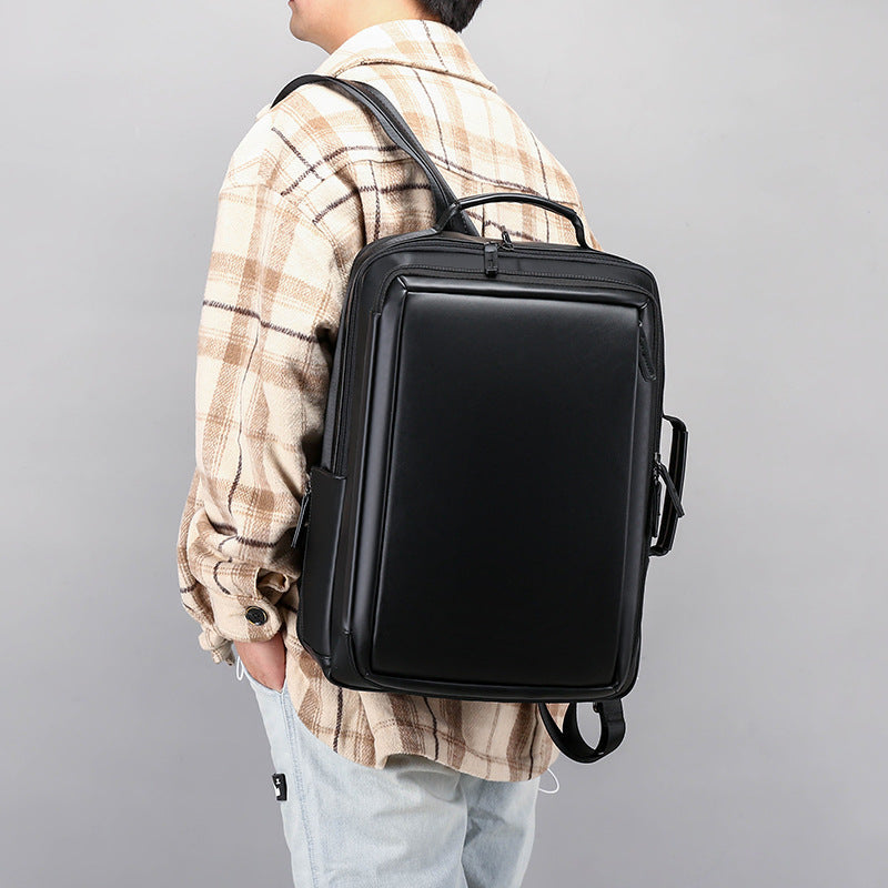 Leather multifunctional backpack