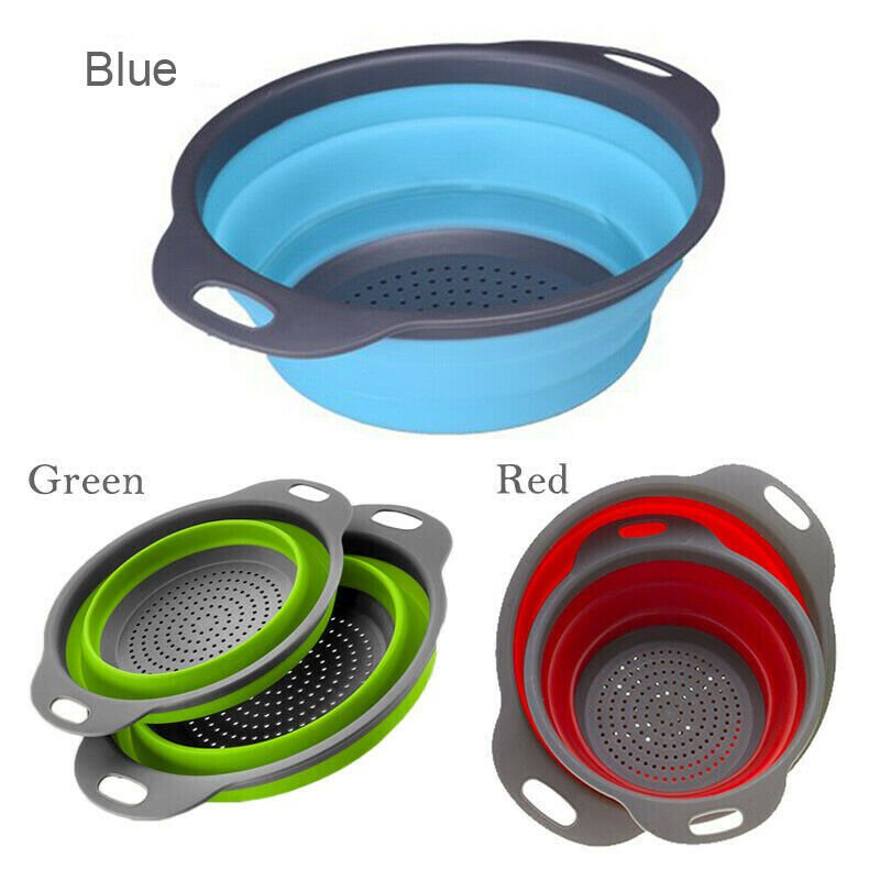 pipicars Folding Collapsible Silicone Colander Strainer