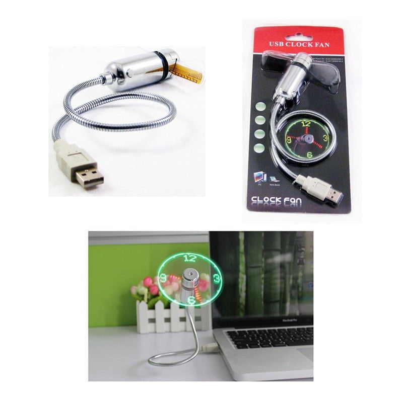 pipicars LED Clock USB Fan Portable Gadgets
