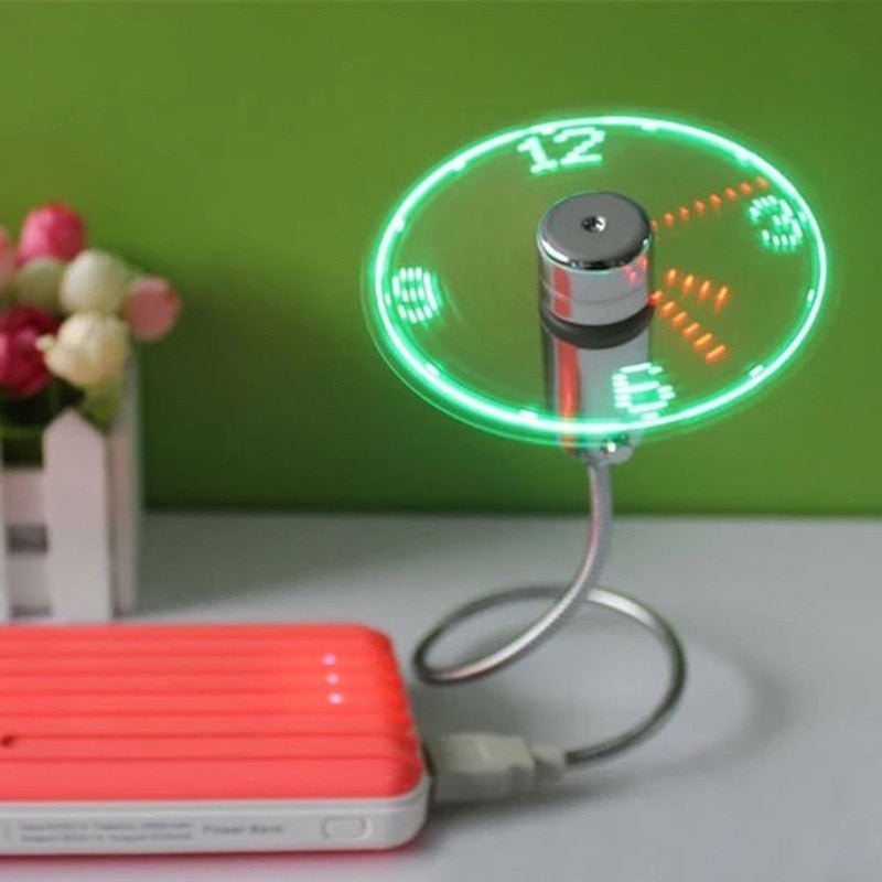 pipicars LED Clock USB Fan Portable Gadgets