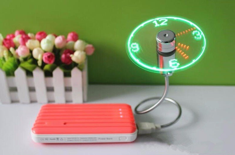 pipicars LED Clock USB Fan Portable Gadgets
