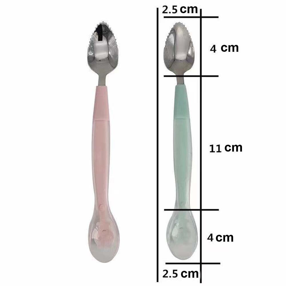 pipicars Kids Double Headed Fruit Scraping Spoon