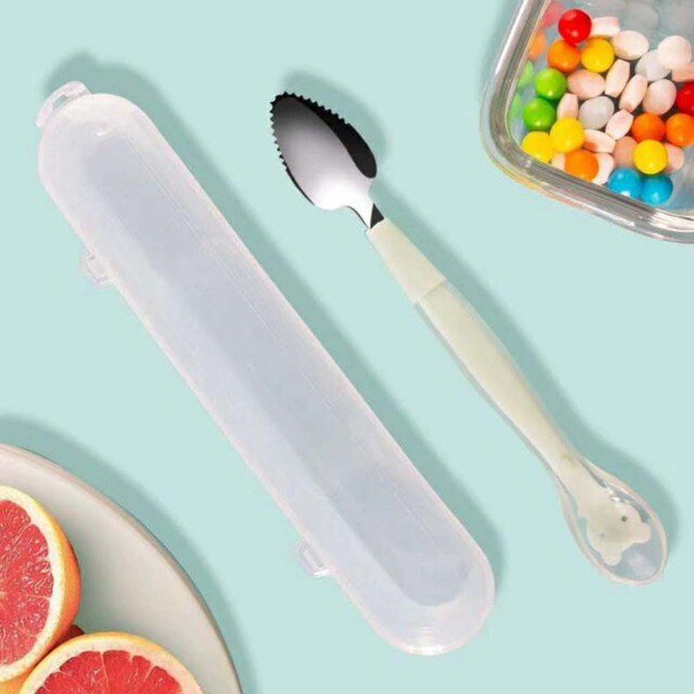 pipicars Kids Double Headed Fruit Scraping Spoon