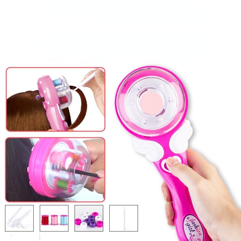 pipicars Girl Automatic Hair Braider Electric DIY Hair Weave Machine