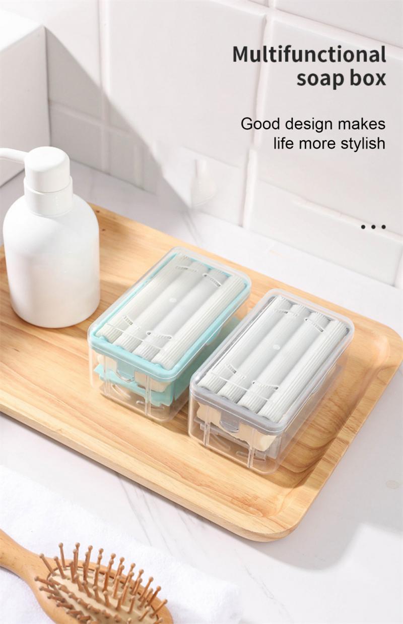 pipicars (3PCS)  Multifunctional Laundry Soap Dish Rub-free Soap Box