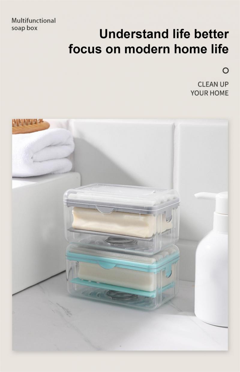 pipicars (3PCS)  Multifunctional Laundry Soap Dish Rub-free Soap Box