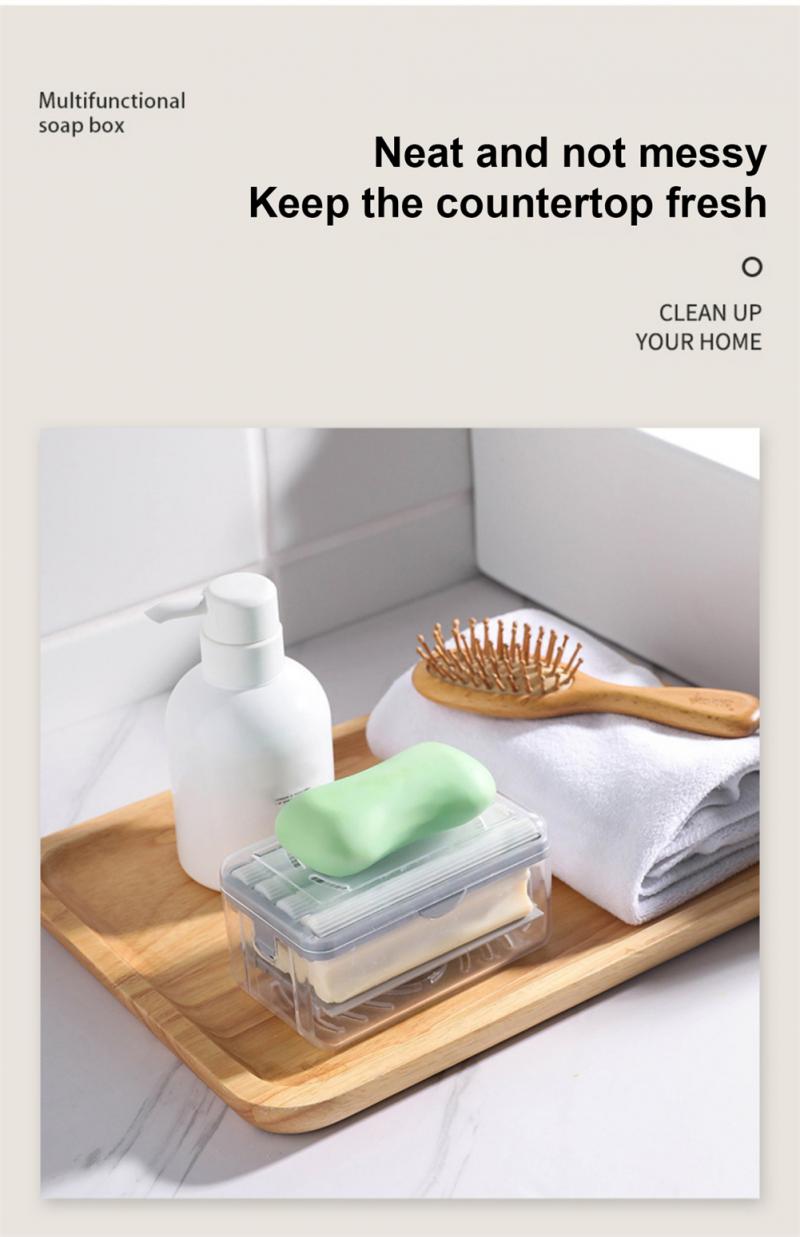 pipicars (3PCS)  Multifunctional Laundry Soap Dish Rub-free Soap Box