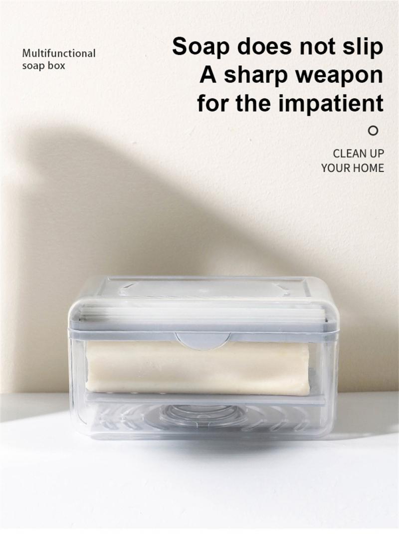 pipicars (1PCS)  Multifunctional Laundry Soap Dish Rub-free Soap Box