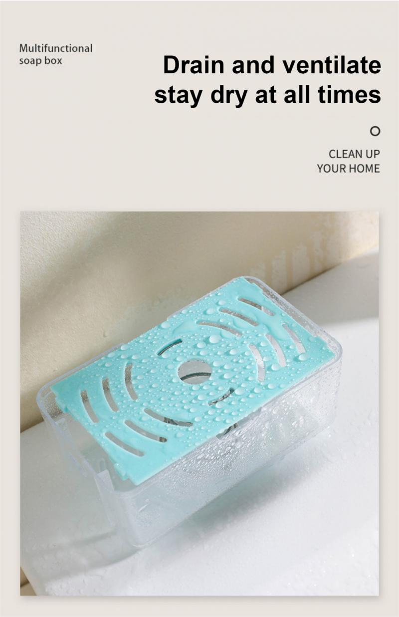 pipicars (1PCS)  Multifunctional Laundry Soap Dish Rub-free Soap Box