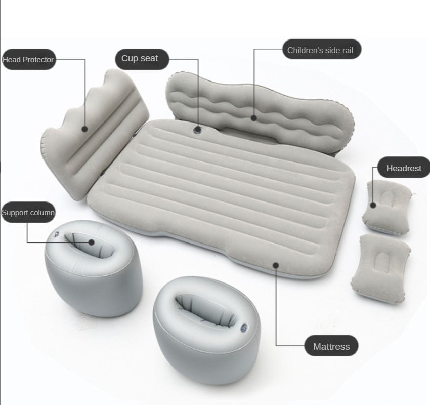pipicars Car Air Bed SUV Mattress Car Back Travel Home Camping Bed