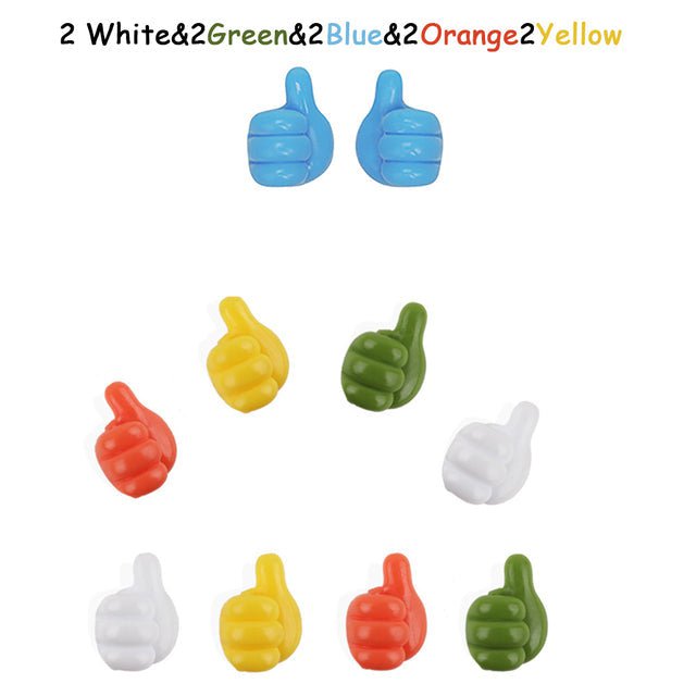 pipicars 10Pcs Key Hook Silicone Thumb Holder Wall