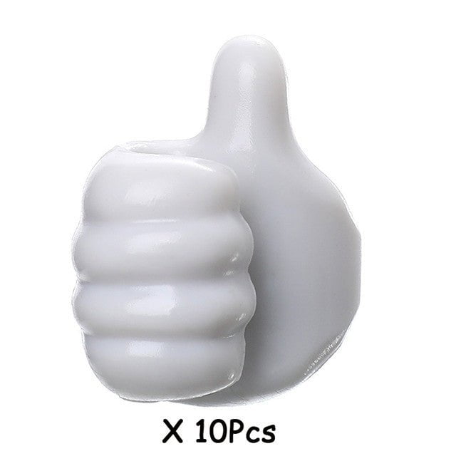 pipicars 10Pcs Key Hook Silicone Thumb Holder Wall