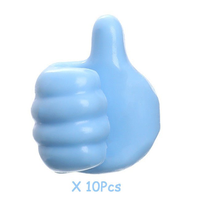 pipicars 10Pcs Key Hook Silicone Thumb Holder Wall