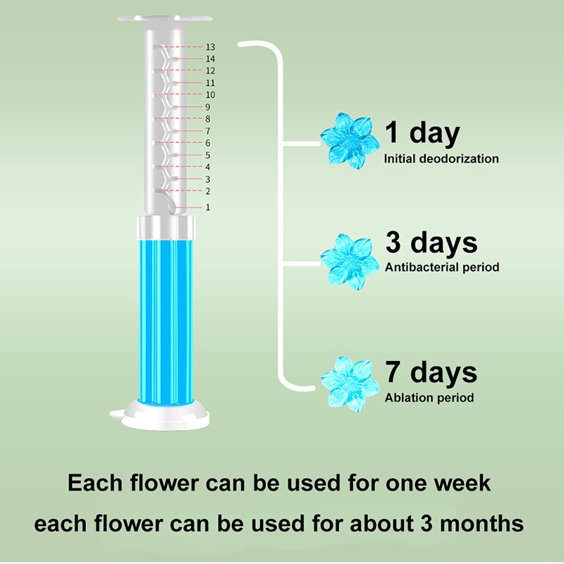 pipicars 1PC Flower Aromatic Toilet Cleaning Gel Toilet Deodorant Cleaner