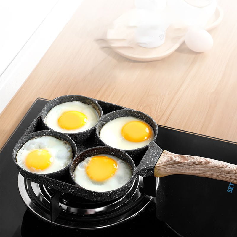 pipicars 2/4 Hole Frying Pot Pan Thickened Omelet Pan Non-stick Egg Pancake