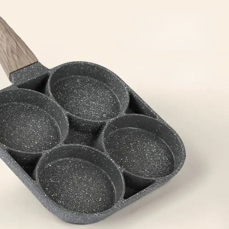 pipicars 2/4 Hole Frying Pot Pan Thickened Omelet Pan Non-stick Egg Pancake