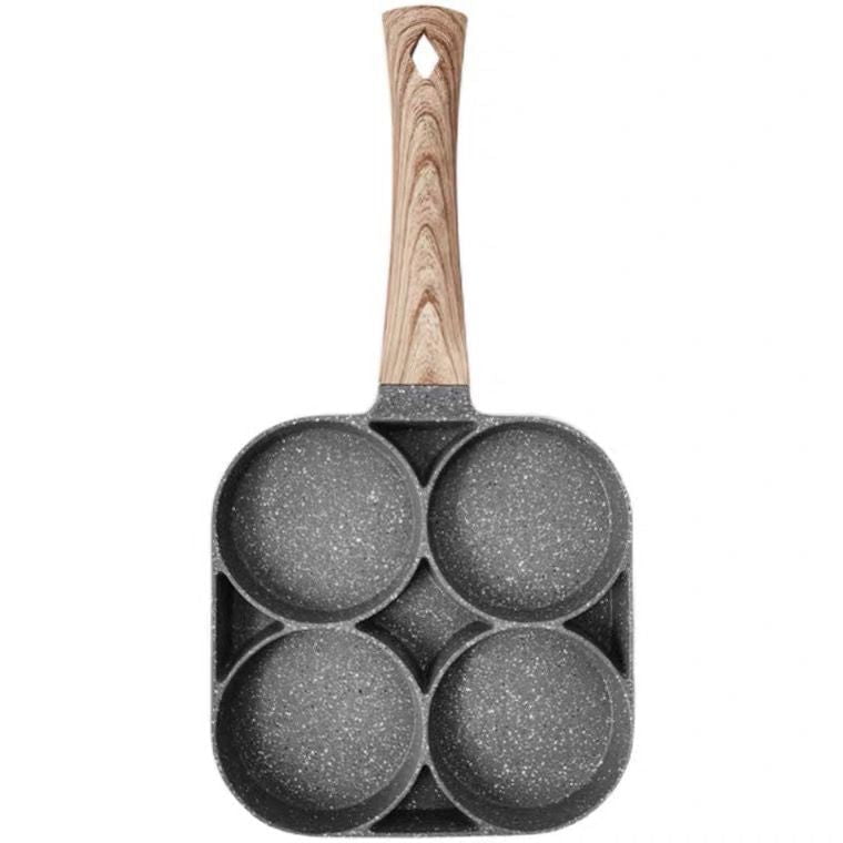pipicars 2/4 Hole Frying Pot Pan Thickened Omelet Pan Non-stick Egg Pancake