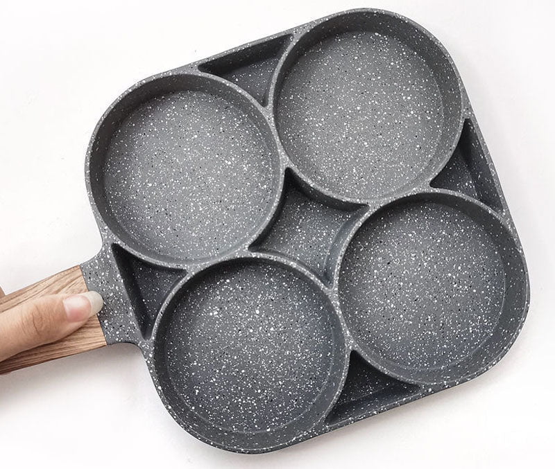 pipicars 2/4 Hole Frying Pot Pan Thickened Omelet Pan Non-stick Egg Pancake