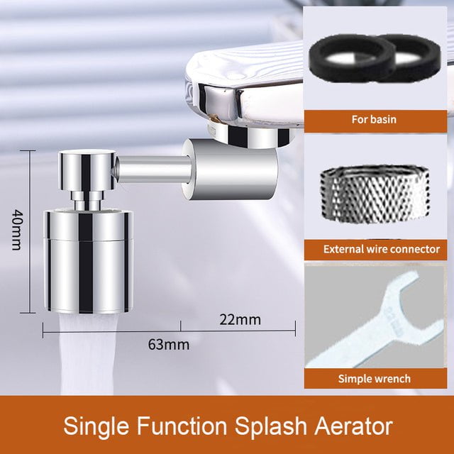 pipicars Faucet Extender Universal 1080° Rotation Splash Aerator Filter