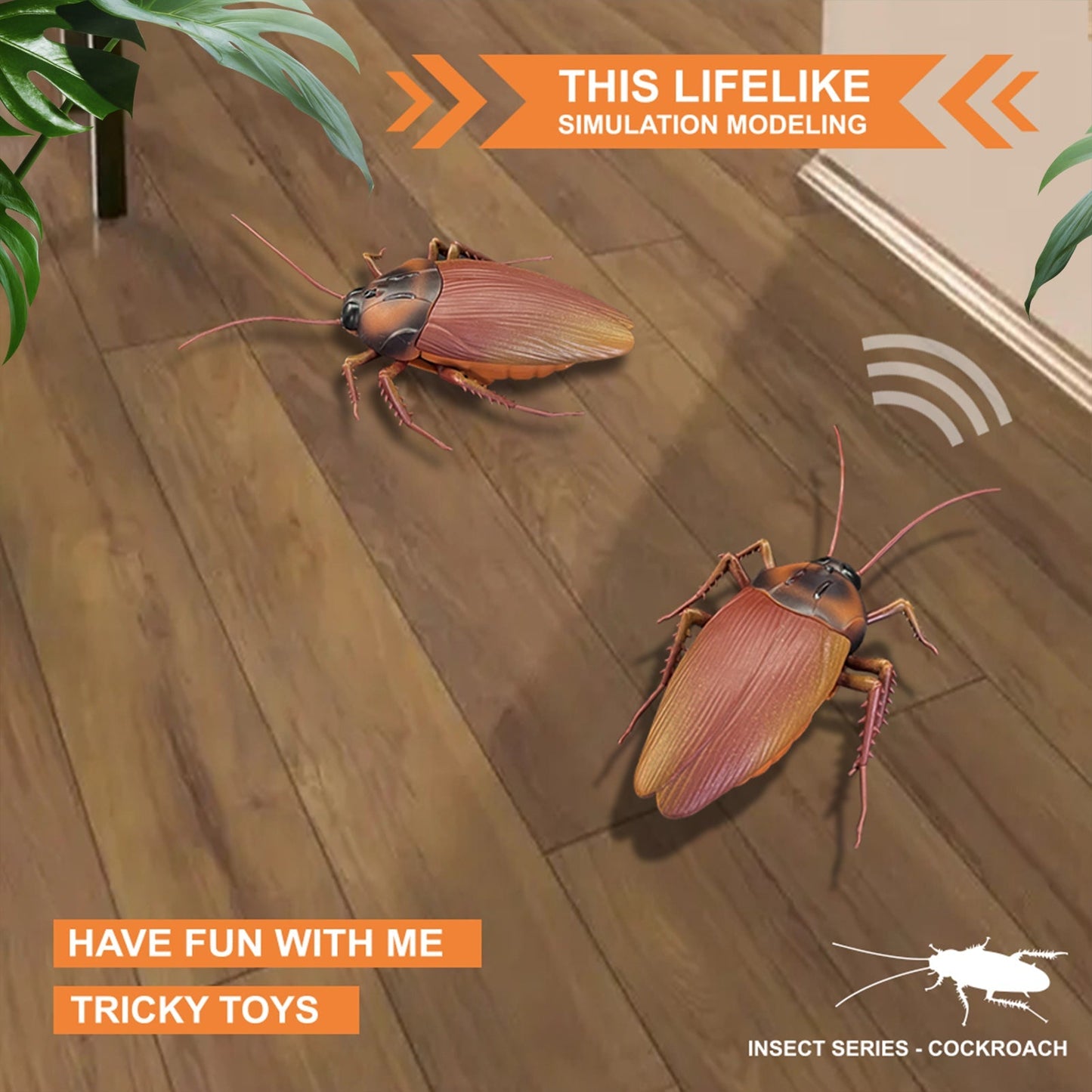 pipicars Cockroach Electronic Pet Realistic Cockroach Prank Model