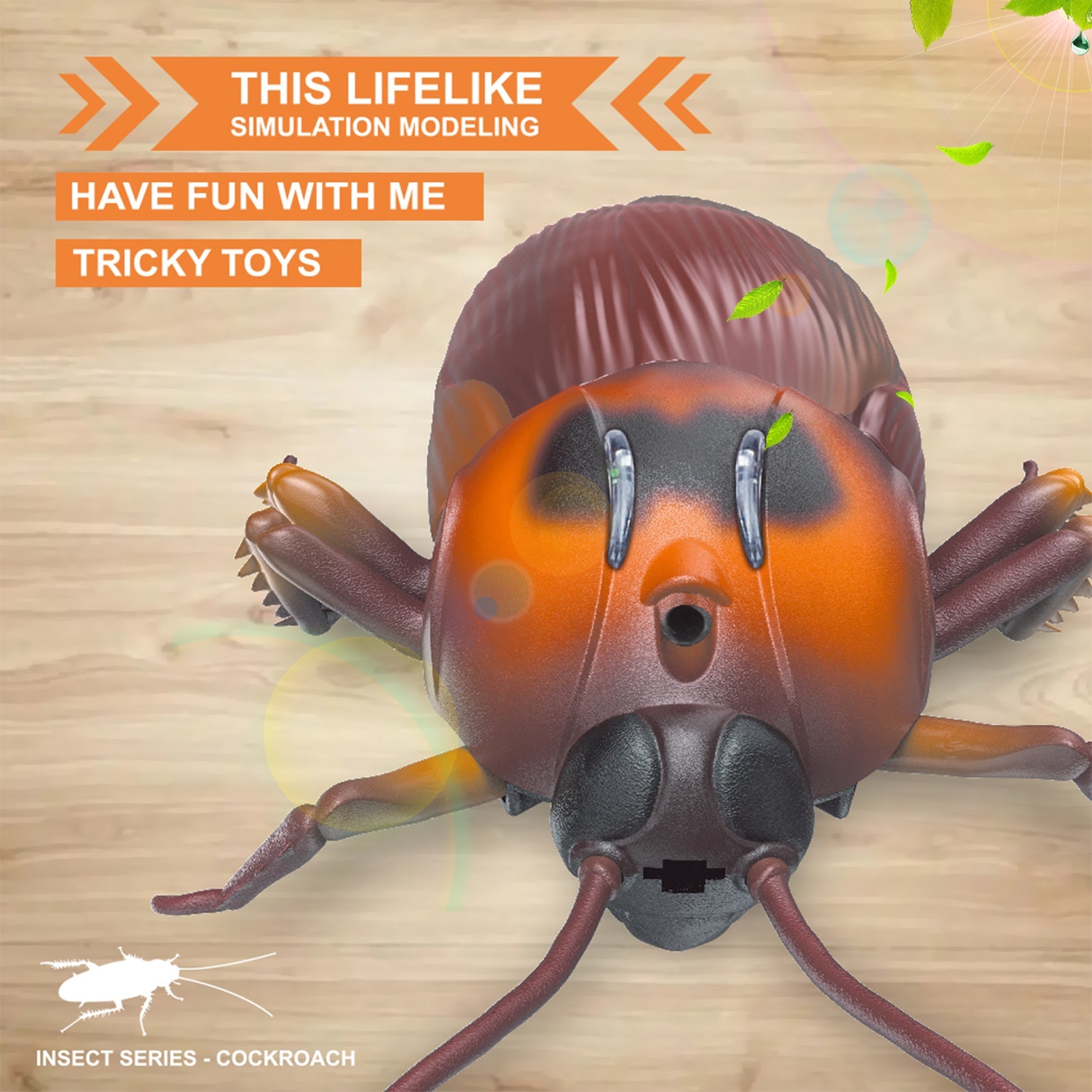 pipicars Cockroach Electronic Pet Realistic Cockroach Prank Model